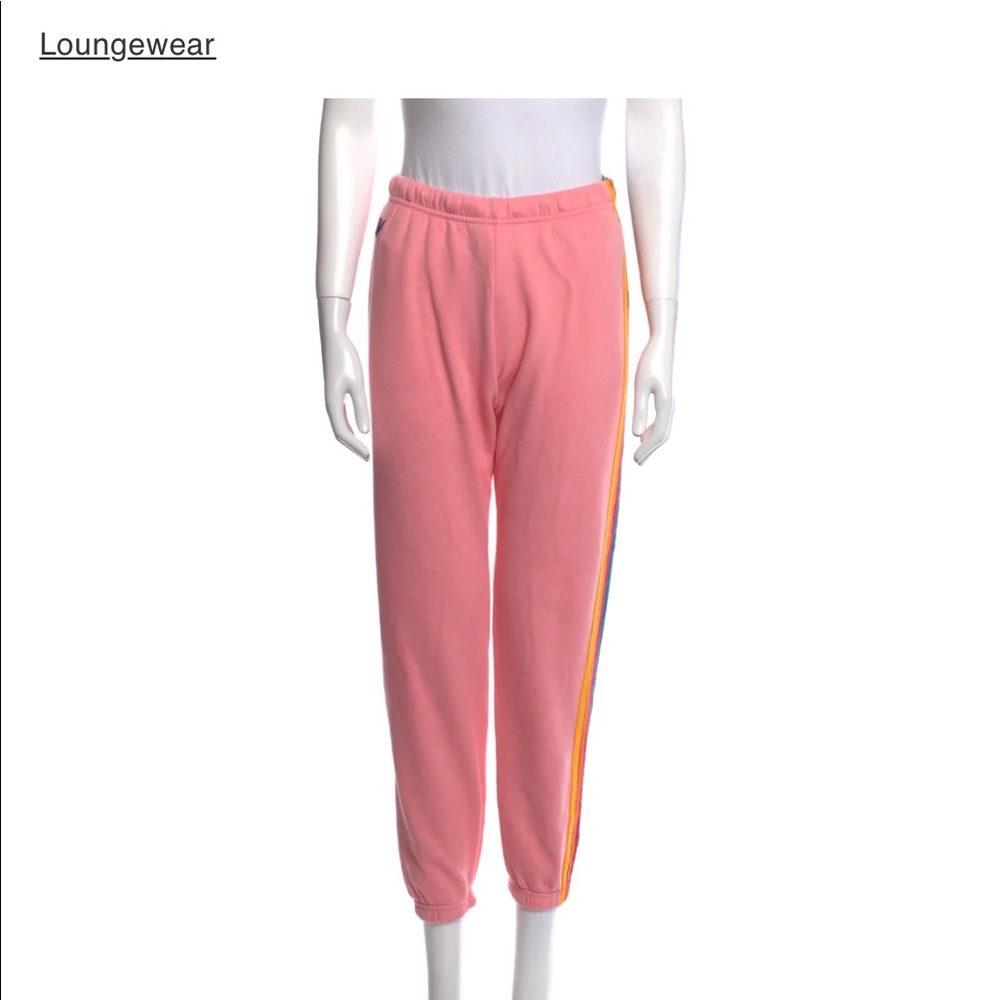 Aviator nation 5 stripe embroidered accent sweatpants
